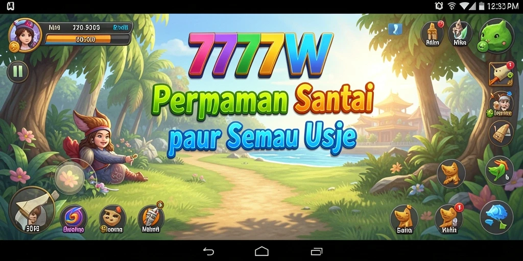 Tangkapan layar gameplay 7777W yang menarik dan penuh warna.