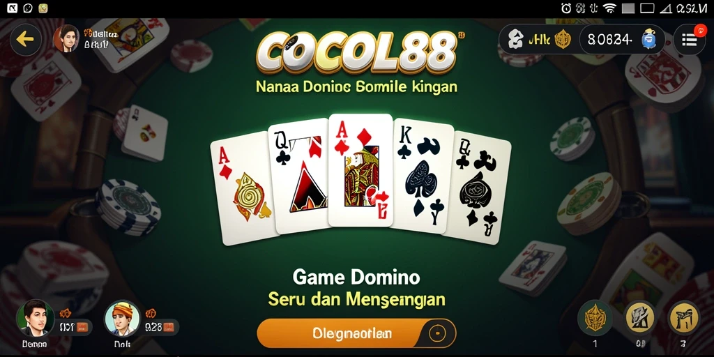 Screenshot gameplay domino yang seru dan interaktif.