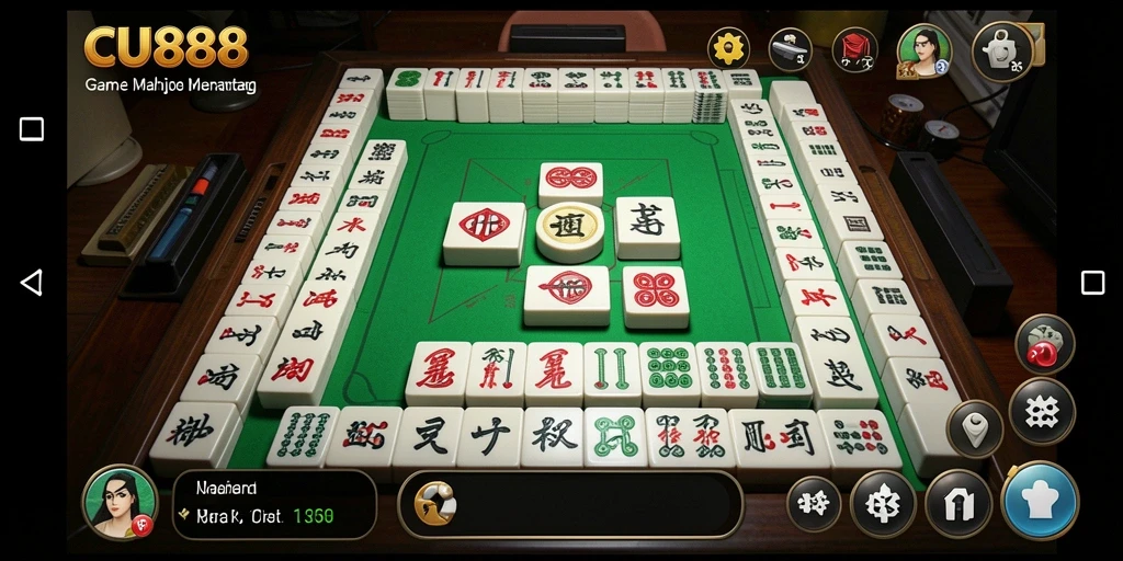 Screenshot gameplay CU888 menampilkan momen seru permainan Mahjong.