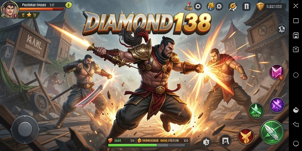 Screenshot yang menampilkan serangan spektakuler dalam DIAMOND138.