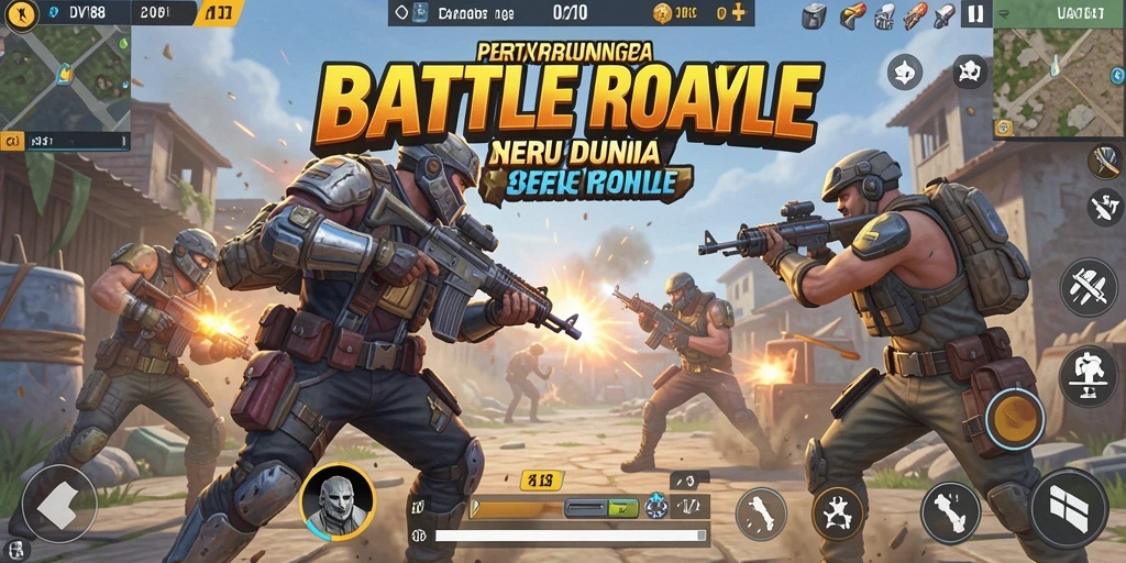 Tampilan seru dari gameplay Battle Royale di DV188.