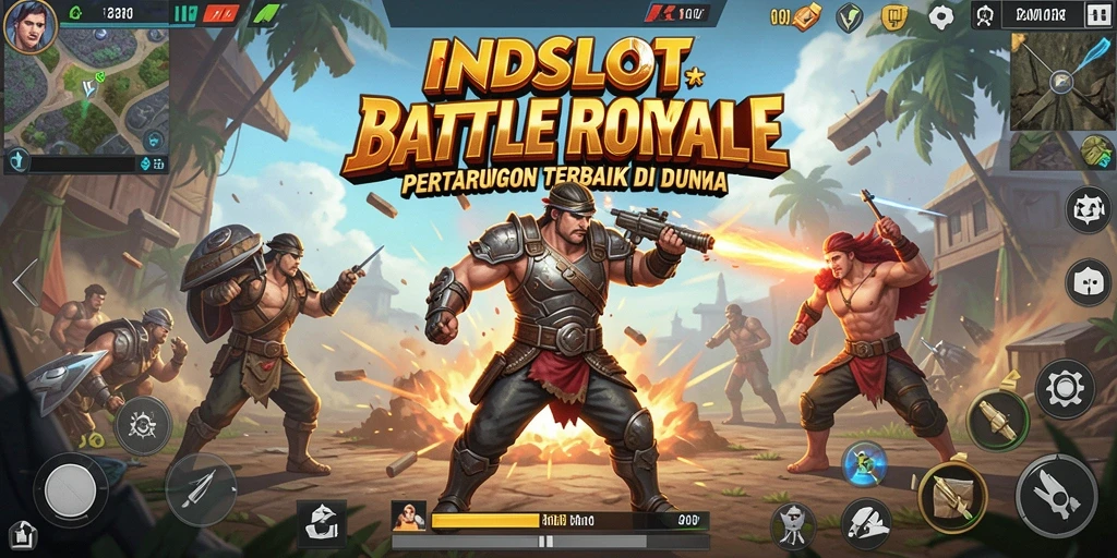 Tangkapan layar gameplay seru dalam INDSLOT Battle Royale.