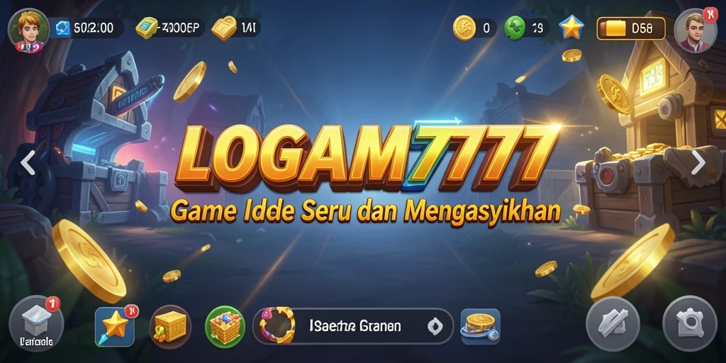 Tampilan gameplay LOGAM777 yang menarik dengan sistem Idle.
