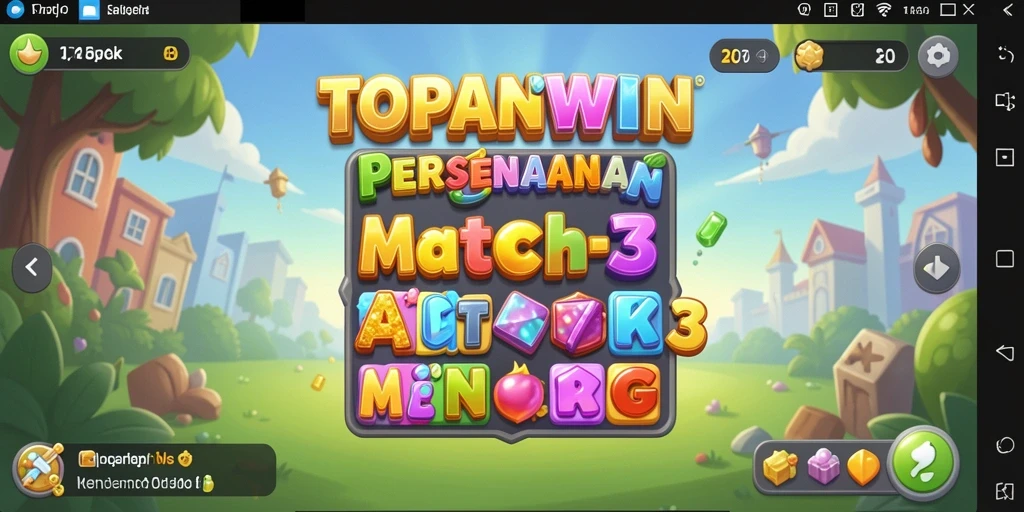 Tampilan menarik dari gameplay TOPANWIN dengan elemen Match-3 yang menantang.