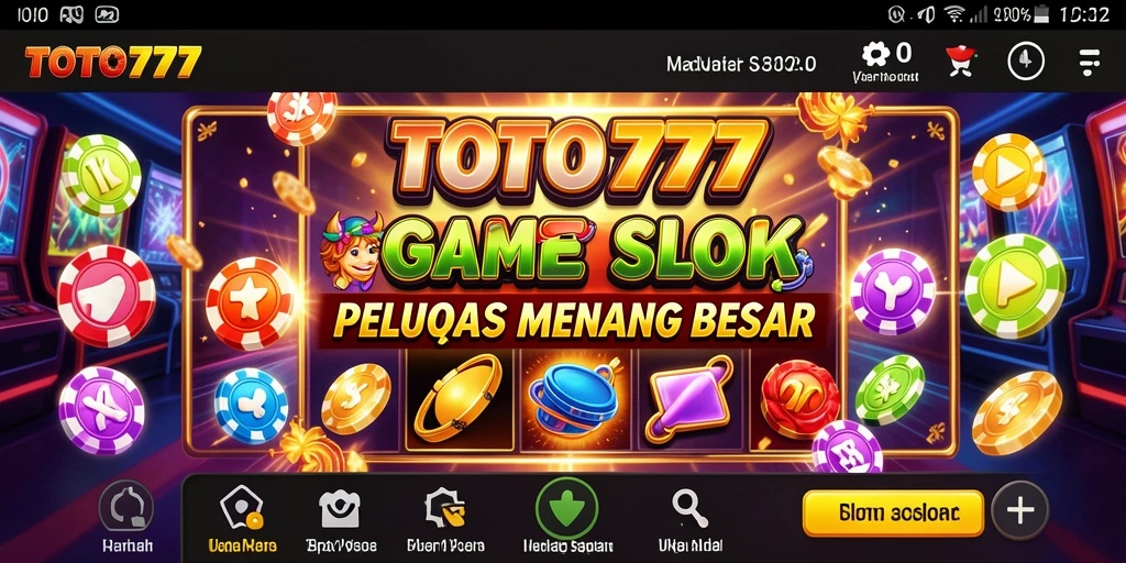 Tampilan gameplay yang menarik dari TOTO777 dengan simbol dan animasi slot.