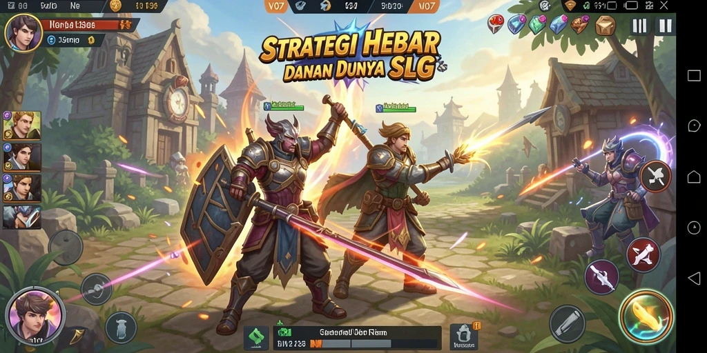 Tampilan layar dari gameplay V07 yang menarik dan strategis.